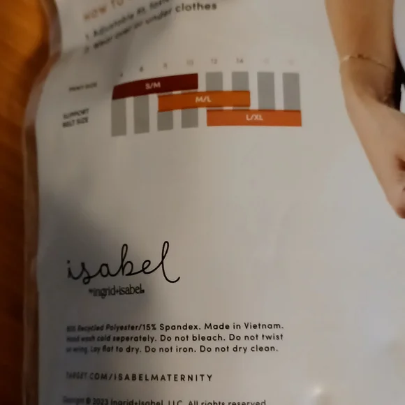 NIP Isabel Pregnancy Support Belt - Black Sz S/M - Picture 7 of 7